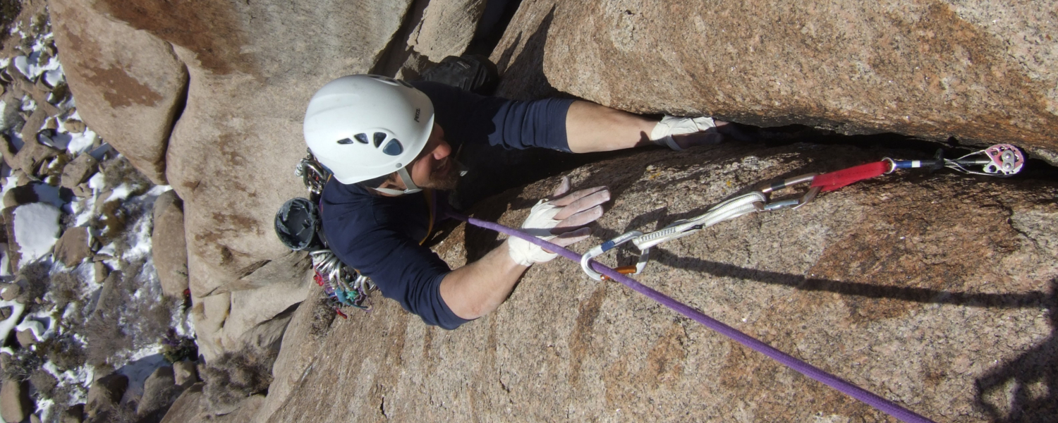 Following a multi-pitch rock route in Utah's west desert - Utah offers great rock and ice climbing