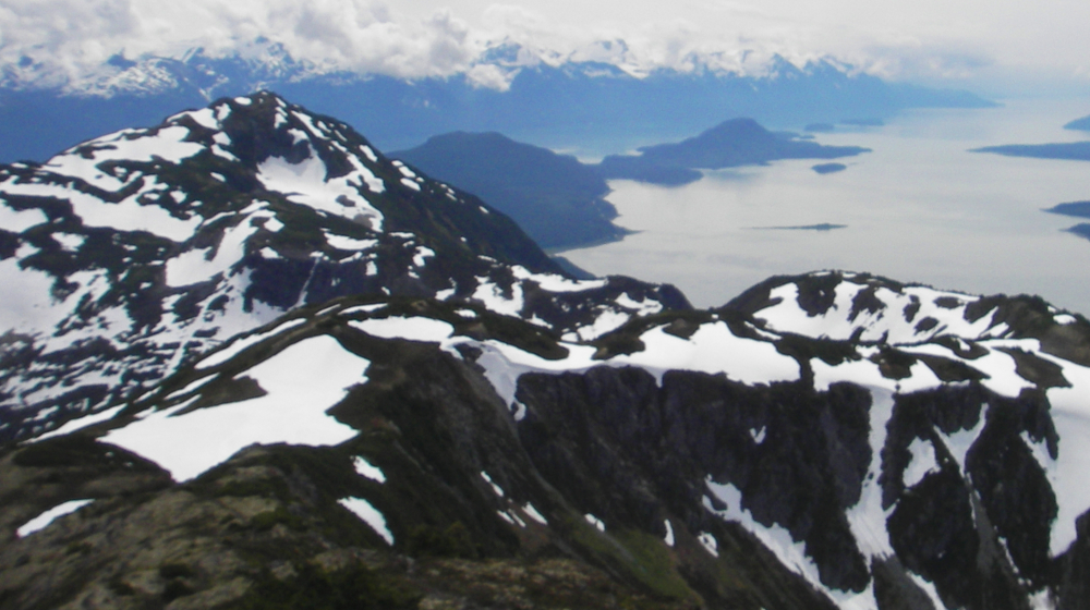 From atop the Takshanuk ridge and Mt Ripinsky looking south toward Juneau