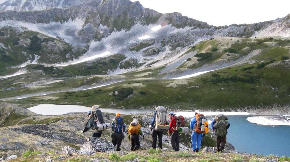 Exploring beyond Ripinsky, a group camps off of the trail near Tukgahoe and Chilly Ridge