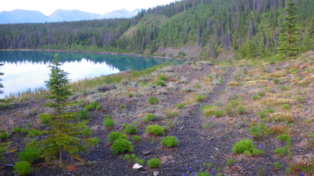 Day 1 of the trip as we depart Kathleen Lake and the trailhead