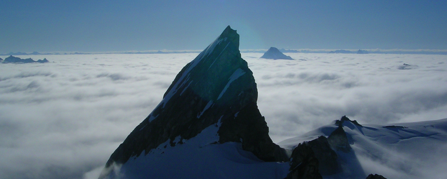 Breaking out above the clouds in Alaska