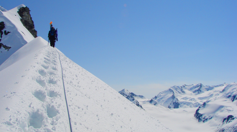 We look to teach by doing, and climbing as much as possible during the course