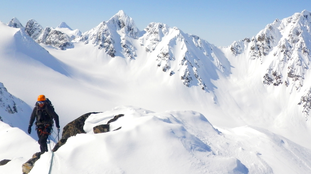 Early May offers plentiful snow and great climbing conditions