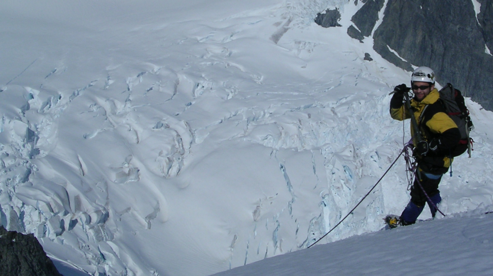 Ski plane accessed alpine climbing trip in mid-May