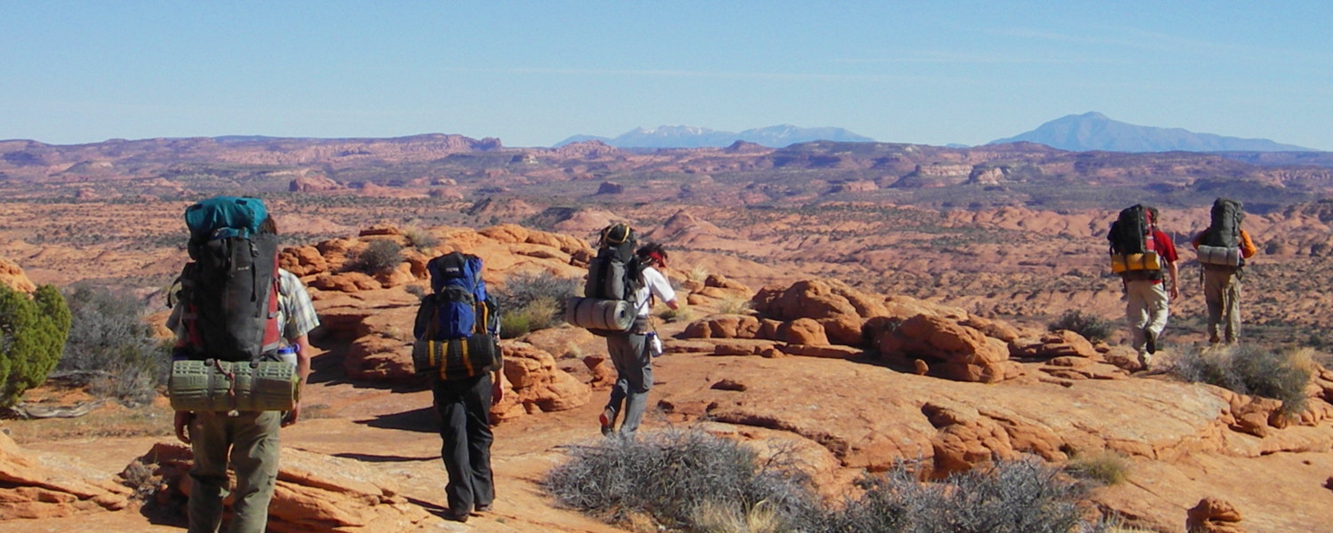 Setting out on a 5-day backpacking trail in Escalante-Grand Staircase National Monument
